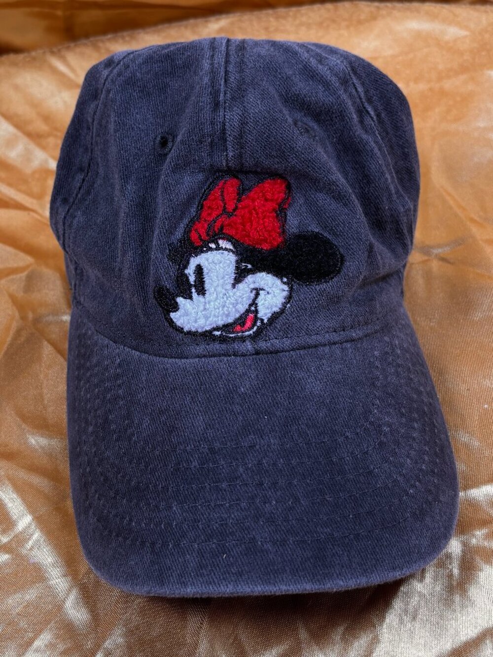 Disney Minnie Mouse Embroidered Baseball Cap Hat Adjustable Black One Size